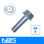 Gr.2 Serrated Hex Flange Machine Bolts